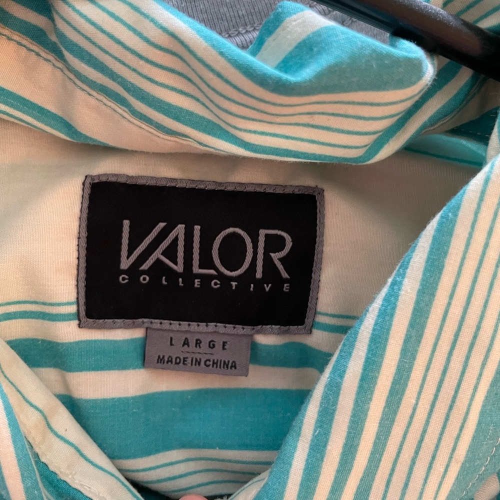 Turquoise Striped button up - Picture 4 of 4